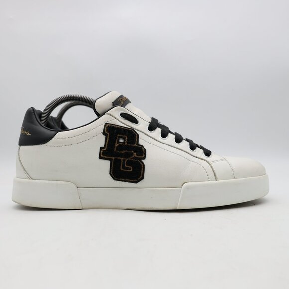 Dolce & Gabbana Men's Size 7 White Leather DG Logo Casual Low Top Sneakers - Picture 1 of 13